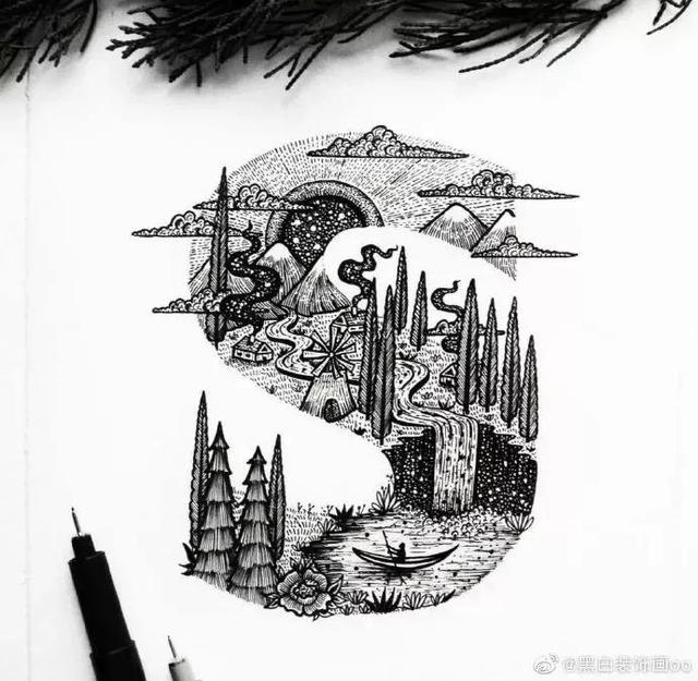 好看的英文字母设计，好看的英文手绘设计（英文字母设计！插画风）