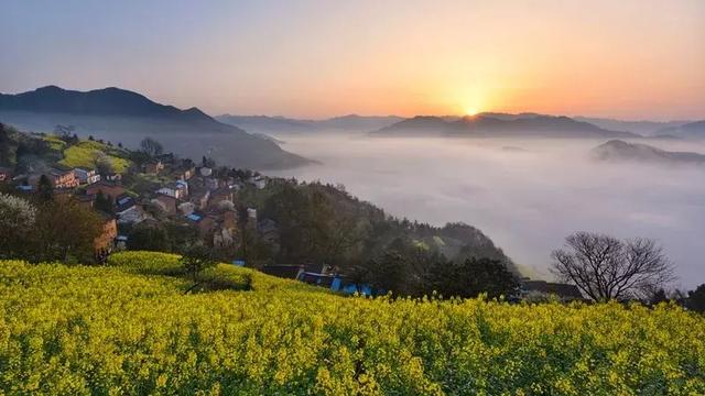 徽州古村落的风景，厚度旅行文山村