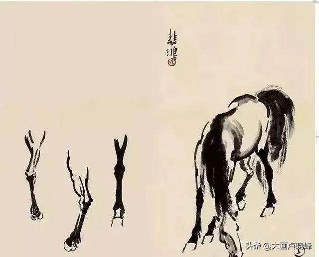 徐悲鸿画的马教程，看了徐悲鸿先生画马图解