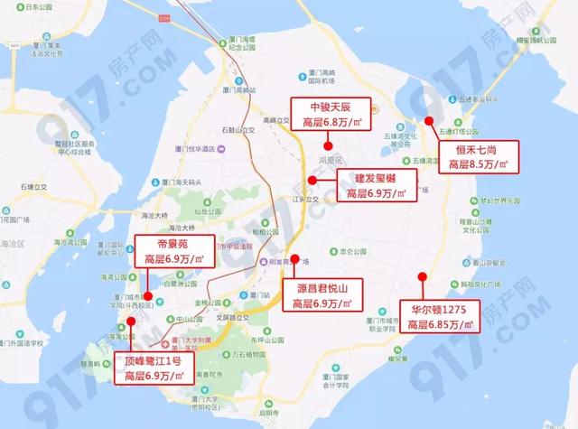 厦门湖里区房价，厦门各区房价分布图（预算300万在厦门怎么选）