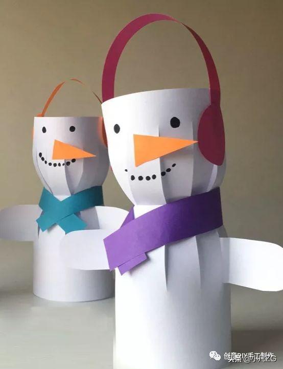 雪人制作手工简单又好看，多款雪人创意手工