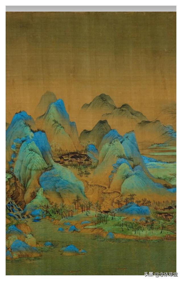 王希孟千里江山图，千里江山图王希孟的传世名作（王希孟《千里江山图》）