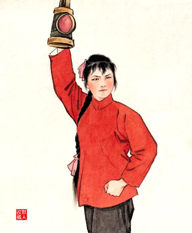 李铁梅是现代京剧红灯记的人物吗，红色画卷两幅现代京剧红灯记中的李铁梅画像