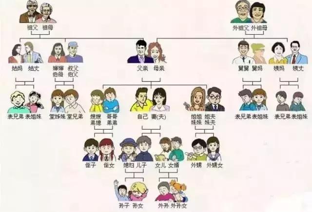 各种辈分称呼关系，文化常识你会排辈分吗