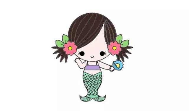 小美人鱼怎么画，美人鱼简笔画教程简单好看（简简单单，教你画一个美人鱼）