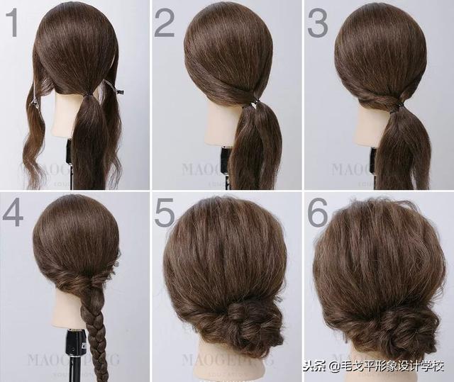 超实用新娘盘发造型图解教程，自己能扎最简单新娘盘发