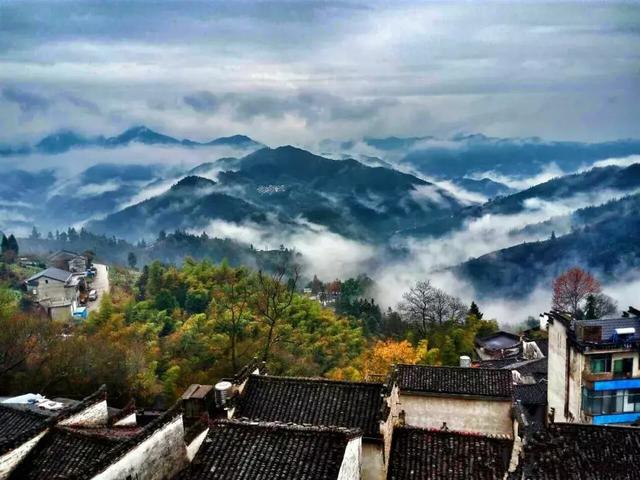 徽州古村落的风景，厚度旅行文山村