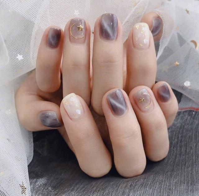 自然的猫眼美甲，超闪的猫眼美甲，美爆了！