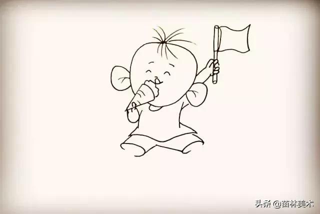 简笔画入门10张，一组零基础学员荷花简笔画作品