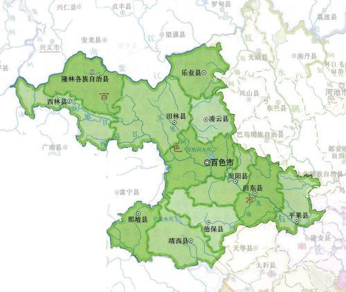 百色市在哪个省，广西省百色市地图高清版大图