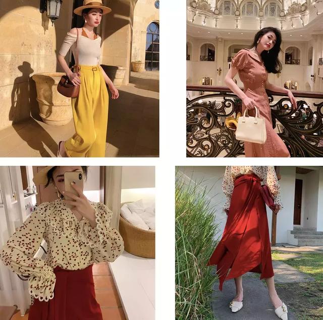 很流行的轻复古女装照着穿就够美，复古女人味搭配示范