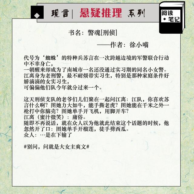 悬疑推理的言情小说，守护心中的正义也守护你