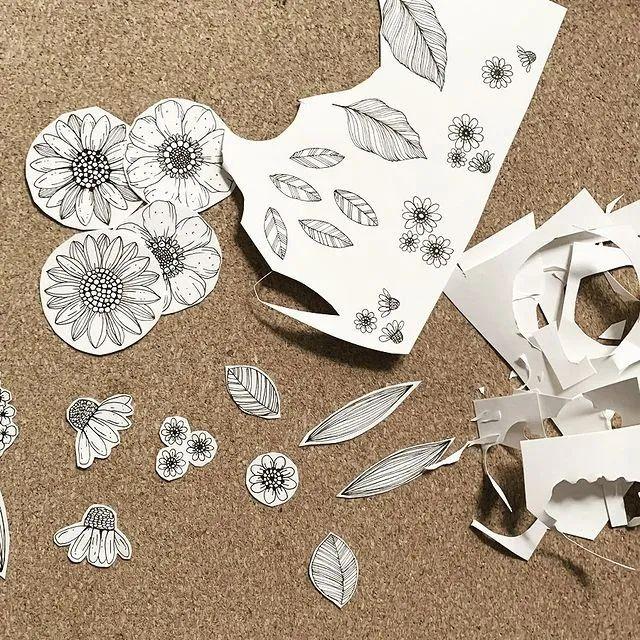 妙笔生花水墨画教程，教科书级别的植物线描