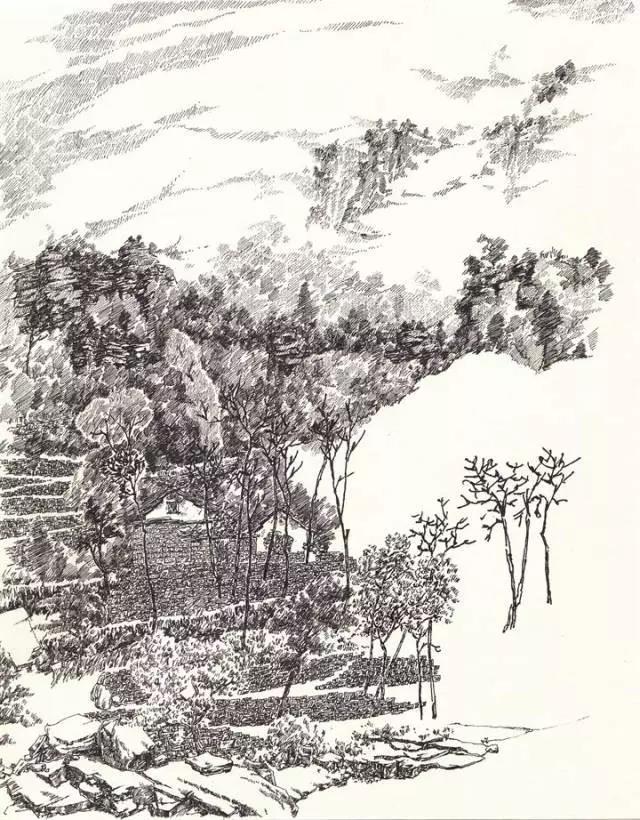 简单好画的风景速写 初学者，老师都是从基础画起来的