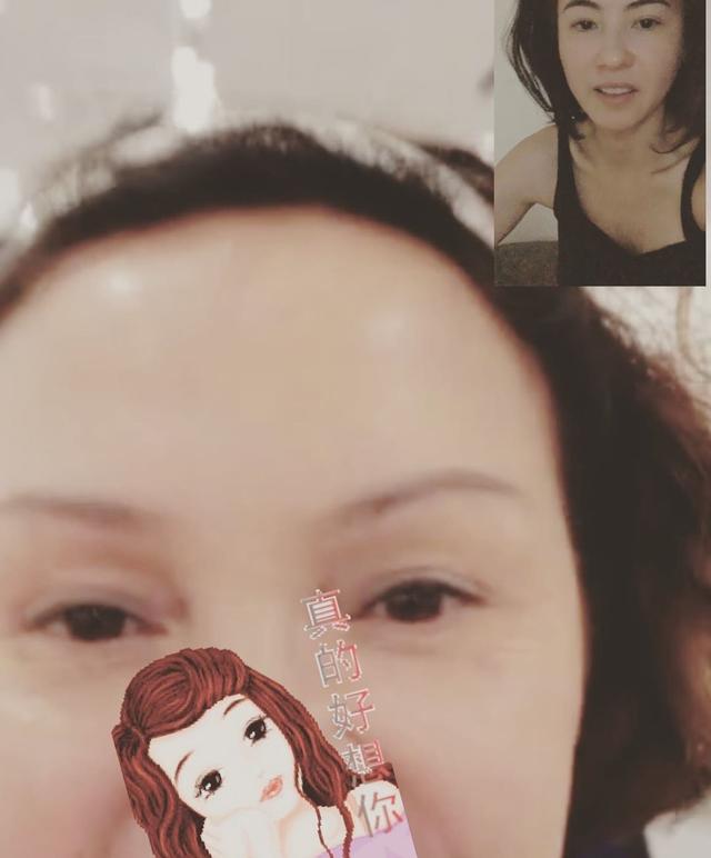 张柏芝大方晒照，张柏芝自己晒出美照后