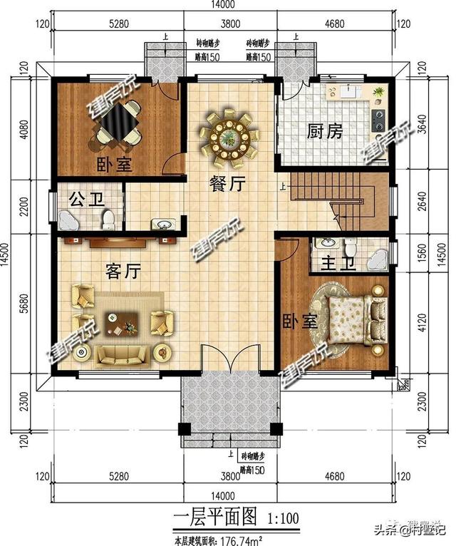 欧式顶级别墅设计，兄弟各建一栋共一个院子