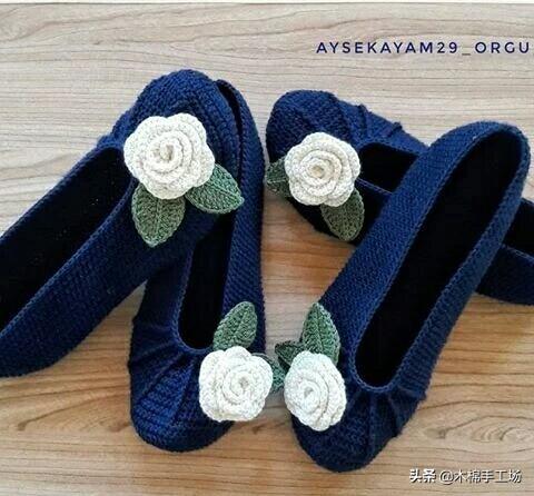 钩鞋子教程从头到尾纯色，像我这样手工钩编一双