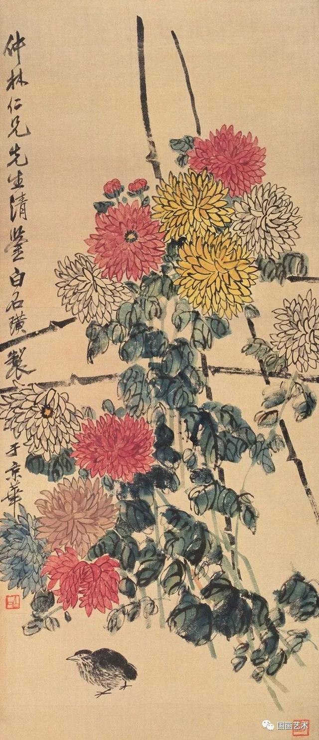 齐白石琉璃画梅兰竹菊，东篱佳色齐白石