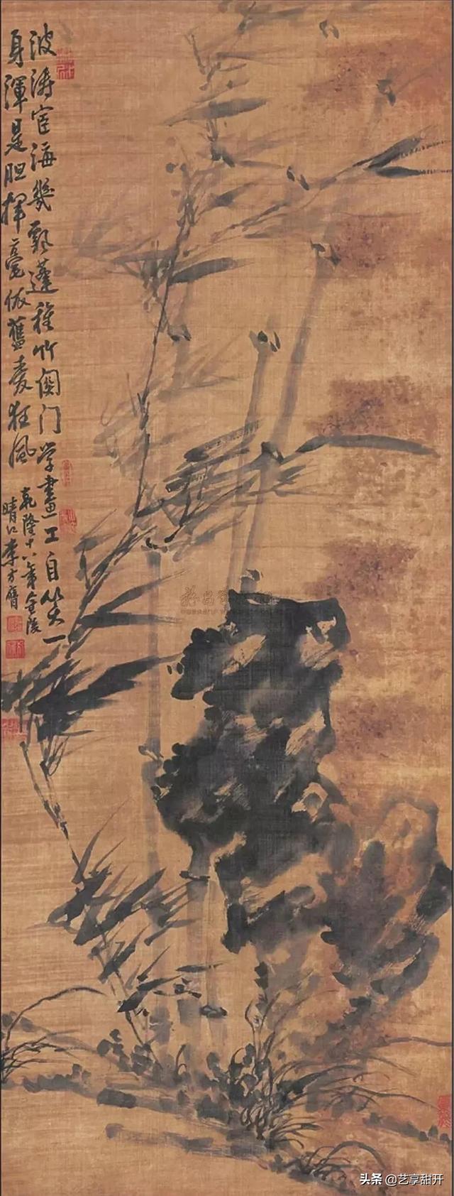 又一代名家画竹，历代名家绘画作品中充满动感的竹