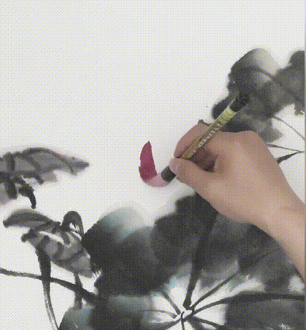 国画简单蓝蜻蜓的画法，画点荷花和蜻蜓给这个夏天降降暑