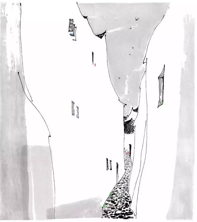 吴冠中江南水乡水墨画，江南水乡吴冠中水墨画（吴冠中笔下的别样江南）
