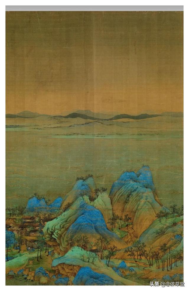 王希孟千里江山图，千里江山图王希孟的传世名作（王希孟《千里江山图》）