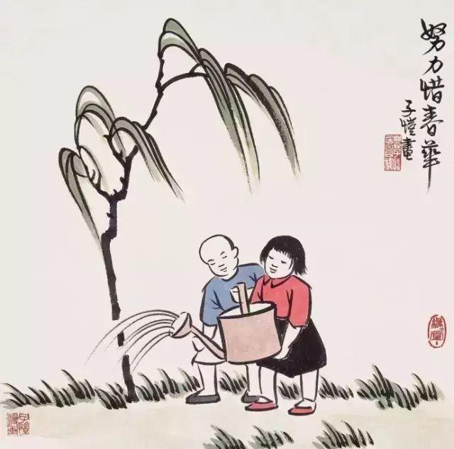 丰子恺漫画全集，丰子恺最著名的十幅漫画图（丰子恺100幅漫画处处是真）
