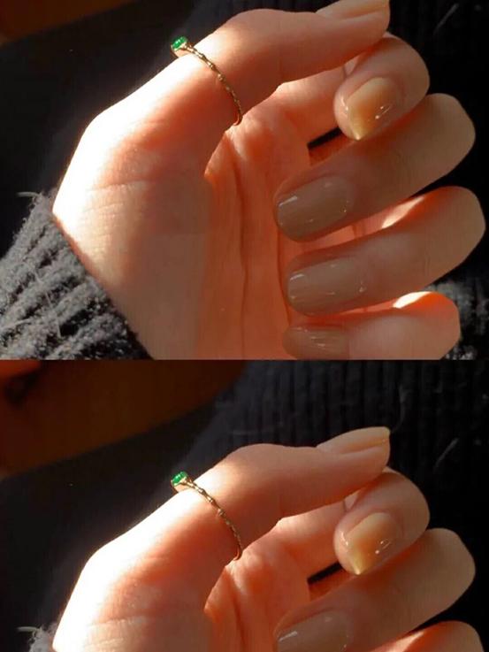 美甲单色款式图片，好看纯色美甲款式盘点（美甲♥温柔纯色系）