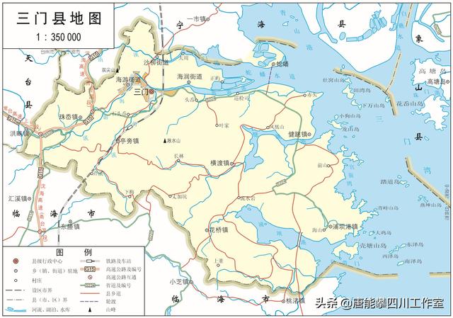 台州市各县市区面积排行，台州三区三门县22镇人口