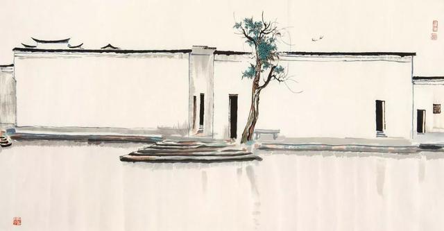 吴冠中江南水乡水墨画，江南水乡吴冠中水墨画（吴冠中笔下的别样江南）