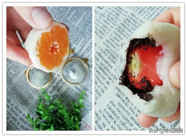 自制大福简单做法，用糯米粉和水果做大福