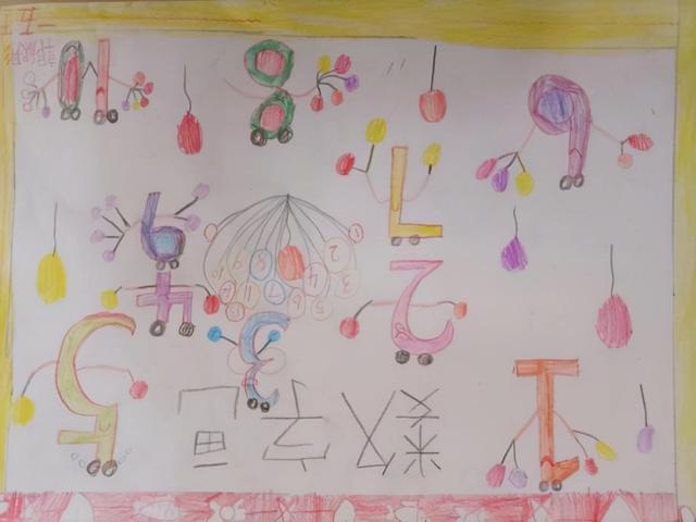 数字创意画一年级，一年级数学立体图形创意画（赣州市会昌县西江中心小学举行数学画比赛）