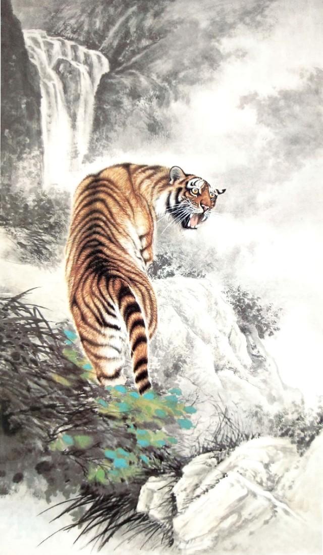 画虎怎么画才好，老虎画法-陈家明画虎