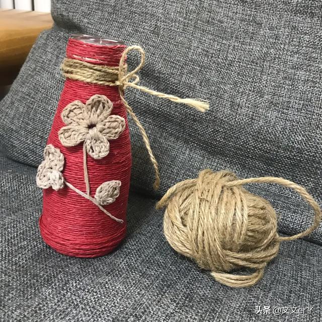 瓶子做花瓶创意手工，用废旧瓶子手工diy漂亮花瓶