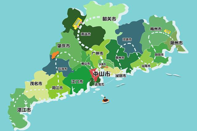 广东几个地级市，广东省34个县完整名单