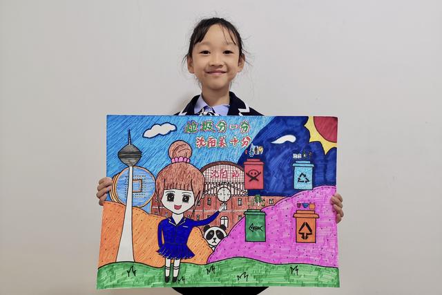 二年级垃圾分类绘画作品，沈阳小学生垃圾分类绘画作品展示