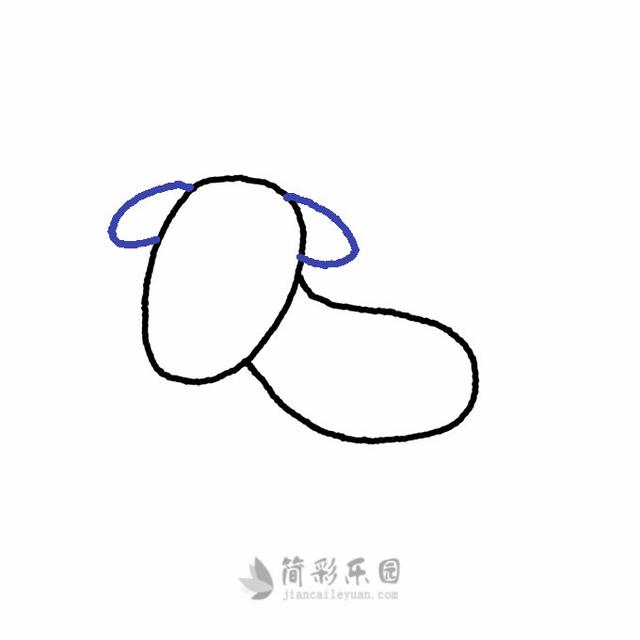 山羊简单画法步骤，儿童简笔画精选-如何用菱形