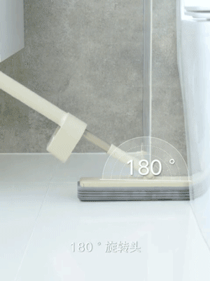 懒人拖把伸缩，专利滚轮自动脱水