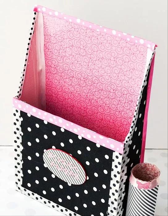 纸板自制收纳盒简单教程，家里的废弃纸板