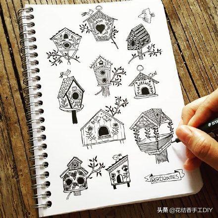 如何画最简单的手帐，00多种手帐简笔画