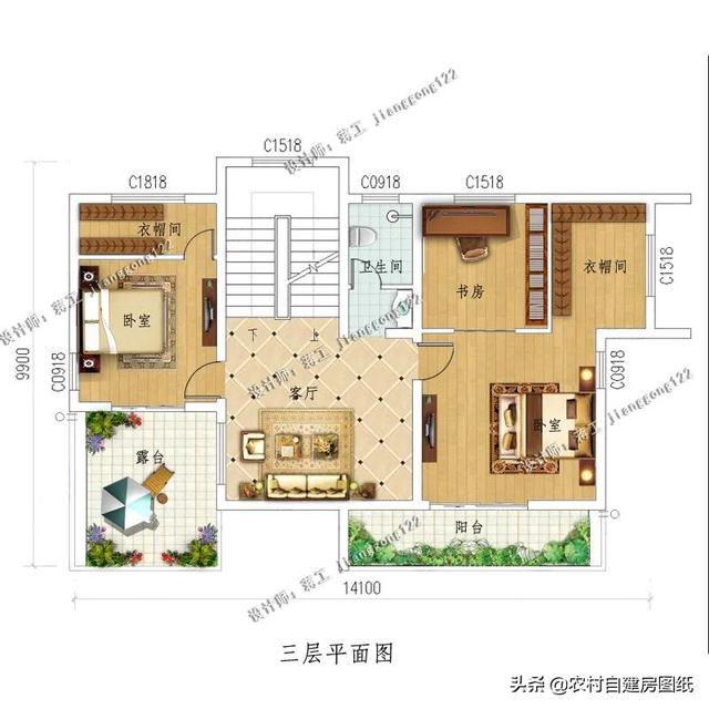 经典别墅设计图纸与效果图大全，拿图纸和建房效果给家人看