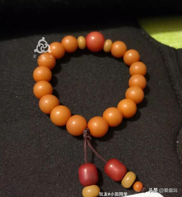 老式星月菩提根，10年的菩提根灯光一打就透