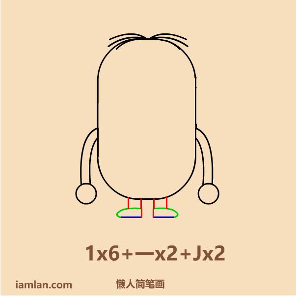 怎么画小黄人超级可爱，卡通人物简笔画：小黄人怎么画