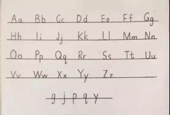 小学生英语入门字母书写，小学英语1-6年级英语字母规范书写