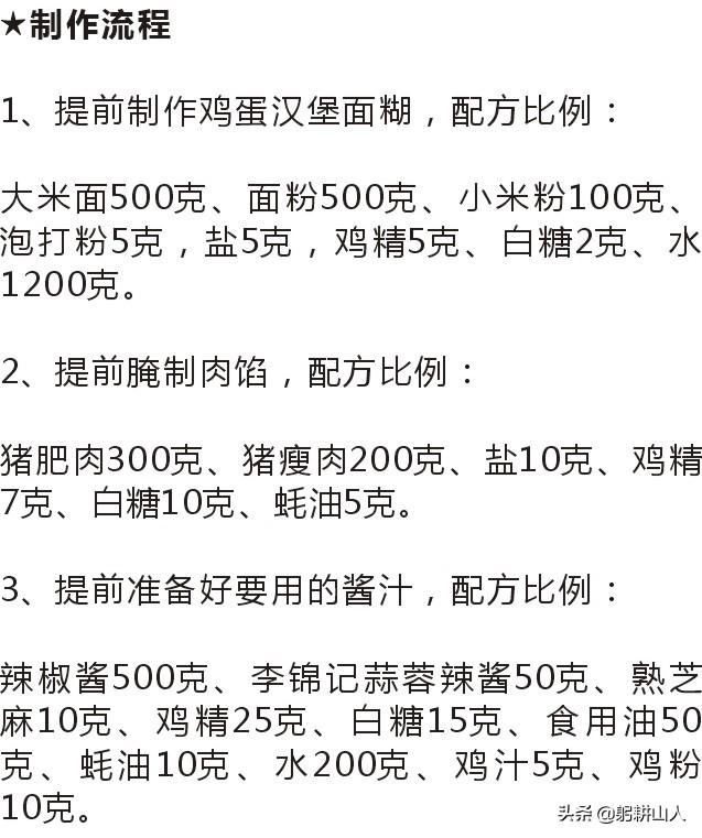 蛋肉堡所有配方，街头肉蛋堡——自己在家也能做