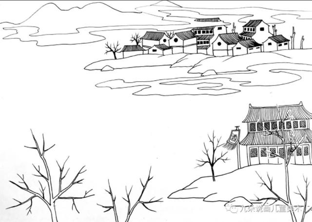 稚子弄冰诗配画，古诗配画简单1分钟搞定（打油诗配画，太有趣啦）