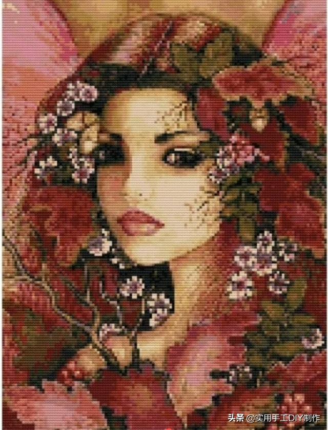 十字绣各种手工绣花图，超多款手工缝制的十字绣图