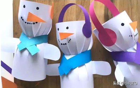 雪人制作手工简单又好看，多款雪人创意手工