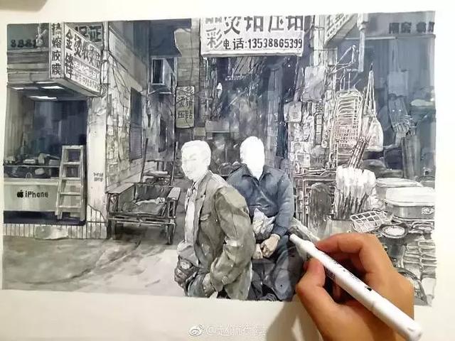 马克笔画画大师作品，他用马克笔画出了不一样的重庆