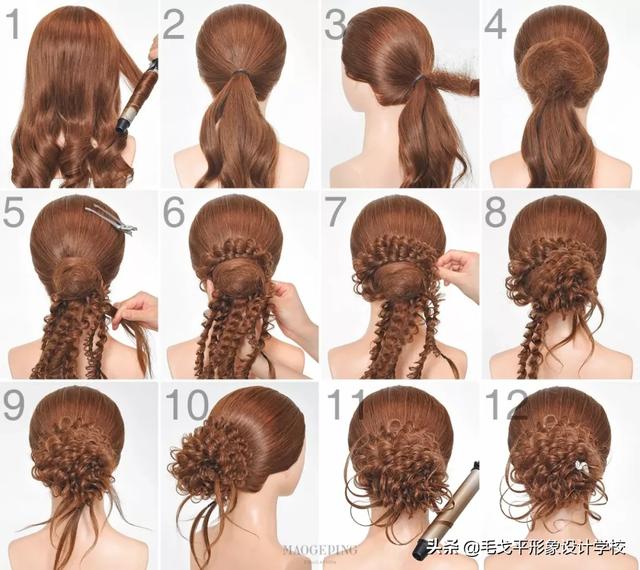 韩式新娘盘发图片，简易韩式新娘盘发（十八款新娘盘发图解教程）